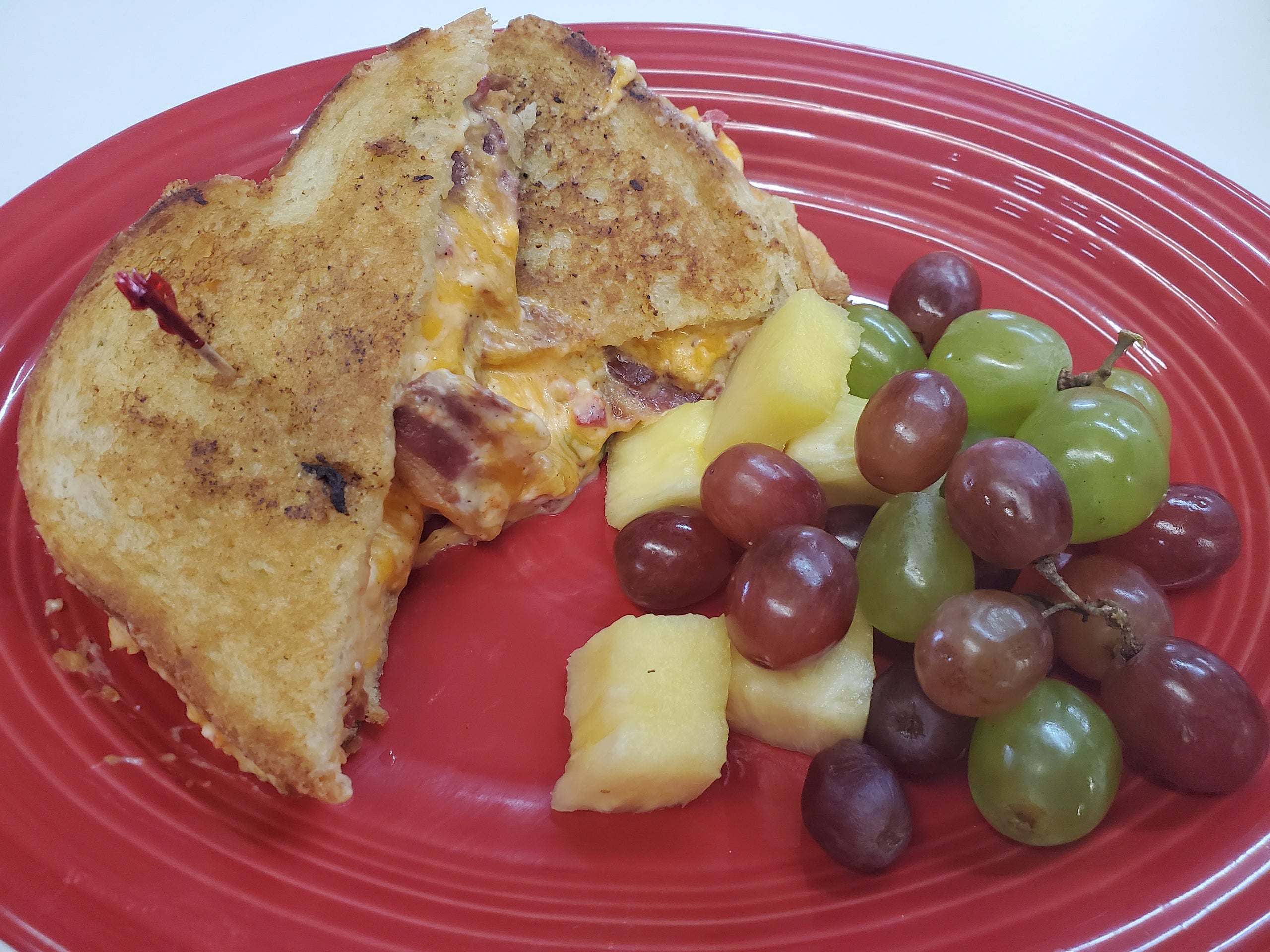 Pimento & Bacon Grilled Cheese w/Fruit Sunflower Cafe & Grill Grenada, MS